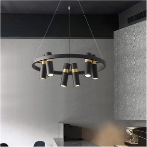 Lemon - Adjustable Black Metal LED Pendant Light for Living Room