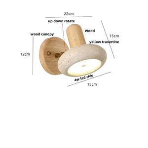 Akari - Japandi Wabi Sabi Stone Wall Lamp