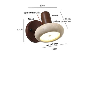 Akari - Japandi Wabi Sabi Stone Wall Lamp