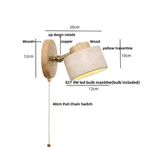 Akari - Japandi Wabi Sabi Stone Wall Lamp