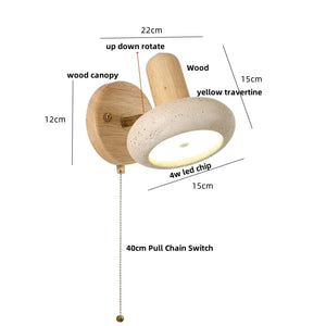 Akari - Japandi Wabi Sabi Stone Wall Lamp