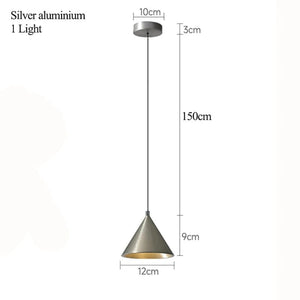 Alma - Nordic Style Conical Aluminum Geometric Pendant Lamp