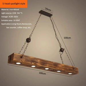 American Retro Loft Wooden Pendant Lamp