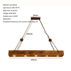 American Retro Loft Wooden Pendant Lamp