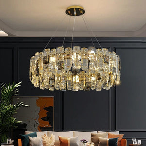 Antov - Luxury Round Crystal Chandelier for Living Room