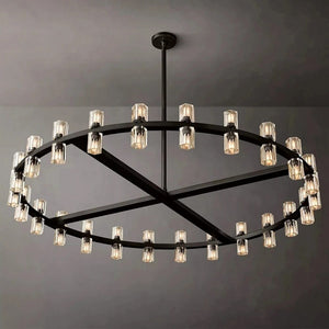 Arcachon - Modern Round LED Chandelier with Clear Glass Shade