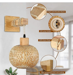 Balui - Bamboo Woven Wood Wall Lamp