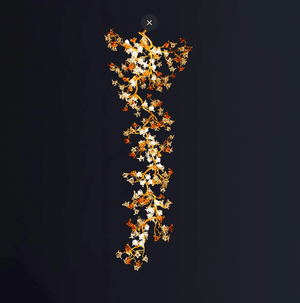 Brass Maple Long Branch Staircase Chandelier