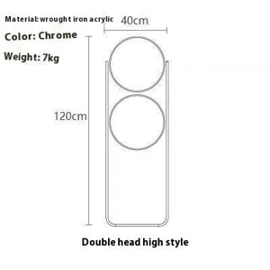 Brint - Art Deco Chrome Metal Floor/Table Lamp