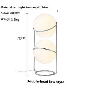 Brint - Art Deco Chrome Metal Floor/Table Lamp