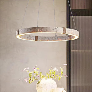 Circle Travertine Pendant Lamp