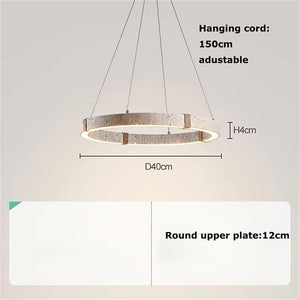 Circle Travertine Pendant Lamp