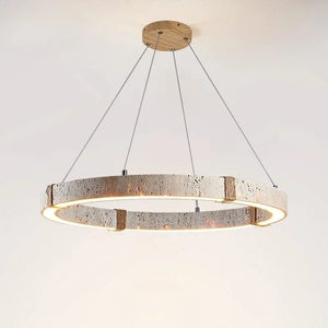 Circle Travertine Pendant Lamp