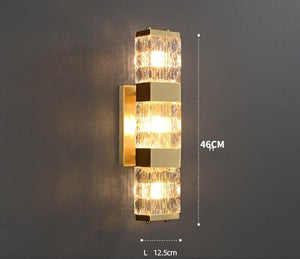 Dacio - Golden Luxury Crystal Wall Lamp