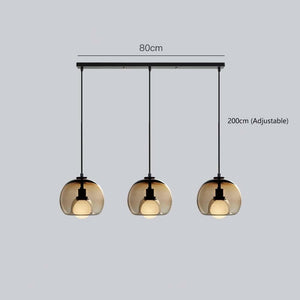 Dag - Modern Style Spherical Glass Pendant Lamp