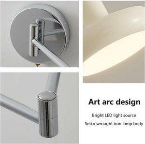 Dag - Nordic Cream White Wall Light with Swing Arm