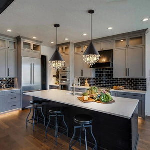 Dagmar - Black LED Crystal Pendant Light