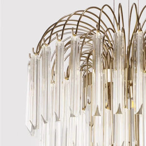 Dama - Round Crystal Chandelier for Dining Room