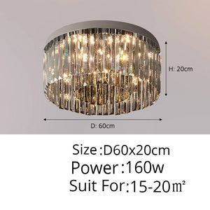 Dhis - 2-Level Dimmable Crystal Ceiling Light