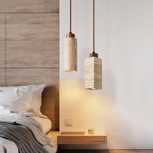 Dorte - Wabi-Sabi Travertine Pendant Lamp