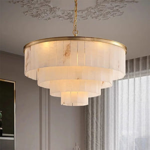 Drasto - Modern Chandelier Natural Marble