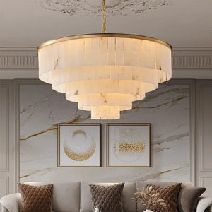 Drasto - Modern Chandelier Natural Marble