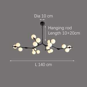 Ethereal - Modern LED Branch Chandelier with Crystal Spheres
