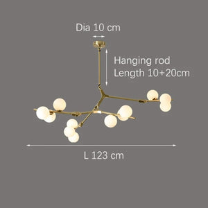 Ethereal - Modern LED Branch Chandelier with Crystal Spheres