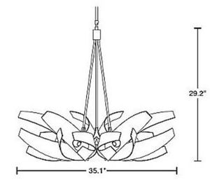 Forge Corona - 35" Large Pendant
