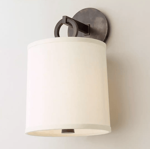 Full Circle - Wall Lamp With Vintage Fabric Shade