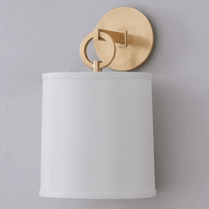 Full Circle - Wall Lamp With Vintage Fabric Shade