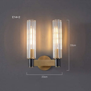 Gisli - Cylindrical Glass Wall Light