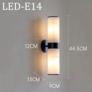 Gold Wall Light with Natural Stone in the Shape of a Cloud