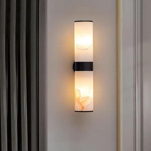 Gold Wall Light with Natural Stone in the Shape of a Cloud