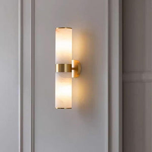 Gold Wall Light with Natural Stone in the Shape of a Cloud