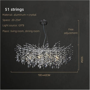 Halvor - Crystal Ceiling Lamp with Tree Branch Design