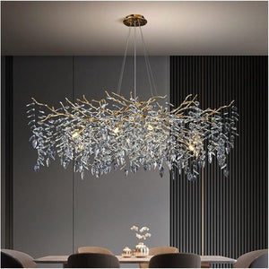 Halvor - Crystal Ceiling Lamp with Tree Branch Design