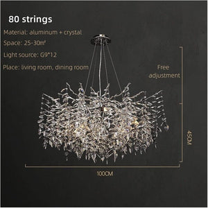 Halvor - Crystal Ceiling Lamp with Tree Branch Design
