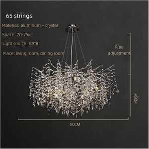 Halvor - Crystal Ceiling Lamp with Tree Branch Design