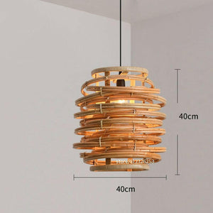 Hirosh - Retro Rattan Shade Lamp