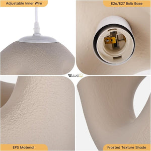 Japanese Wabi-Sabi Circular Geometric Resin Pendant Lamp