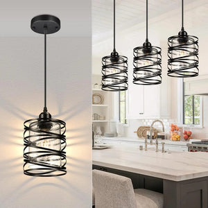 Jasslynn - 3 Pack Black Farmhouse Pendant Light
