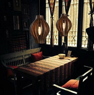 Kaory - Southeast Asian Style Retro Wooden Pendant Lamp