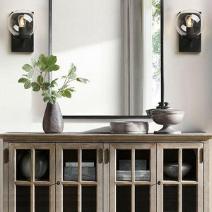 Knud - Industrial Wall Lamp with Glass Globe for Bathroom