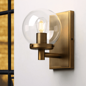 Knud - Industrial Wall Lamp with Glass Globe for Bathroom