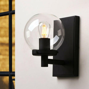 Knud - Industrial Wall Lamp with Glass Globe for Bathroom