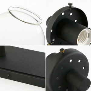 Knud - Industrial Wall Lamp with Glass Globe for Bathroom