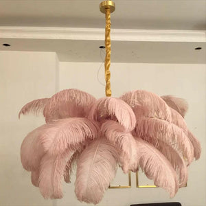 Kristian - Modern White Feather Chandelier