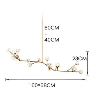 Kyria II – Indoor Pendant Lamp with Gold Finish and Clear Glass