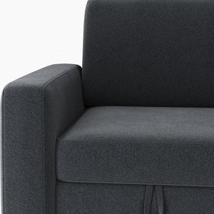 Sectional Sofa L-Shaped Sofa Couch Bed w/Chaise & USB, Reversible Couch Sleeper w/Pull Out Bed & Storage Space Living Room Black | bright&plus.